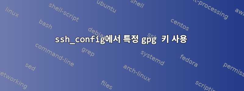 ssh_config에서 특정 gpg 키 사용