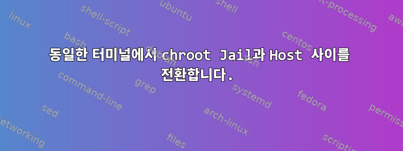 동일한 터미널에서 chroot Jail과 Host 사이를 전환합니다.