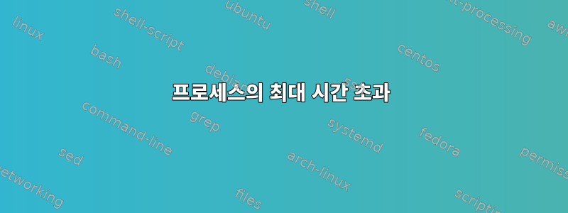 프로세스의 최대 시간 초과