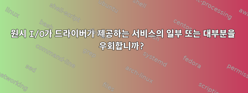 원시 I/O가 드라이버가 제공하는 서비스의 일부 또는 대부분을 우회합니까?