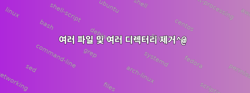 여러 파일 및 여러 디렉터리 제거^@