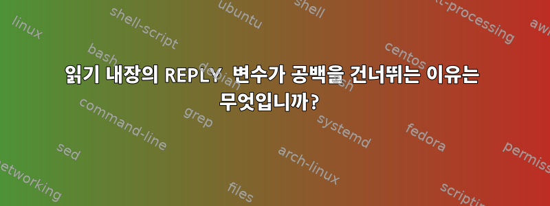 읽기 내장의 REPLY 변수가 공백을 건너뛰는 이유는 무엇입니까?