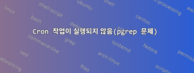 Cron 작업이 실행되지 않음(pgrep 문제)