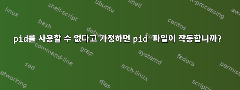 pid를 사용할 수 없다고 가정하면 pid 파일이 작동합니까?