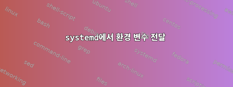 systemd에서 환경 변수 전달