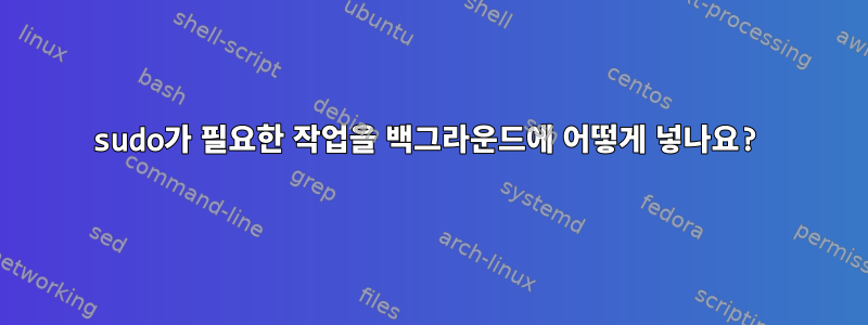 sudo가 필요한 작업을 백그라운드에 어떻게 넣나요?