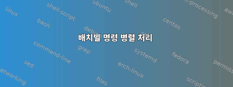 배치별 명령 병렬 처리