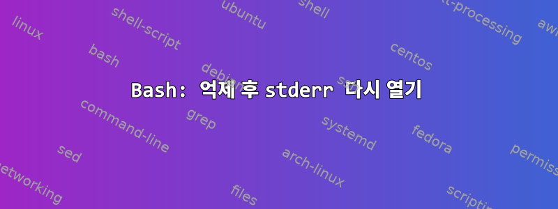 Bash: 억제 후 stderr 다시 열기