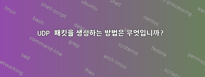 UDP 패킷을 생성하는 방법은 무엇입니까?