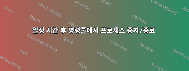 일정 시간 후 명령줄에서 프로세스 중지/종료