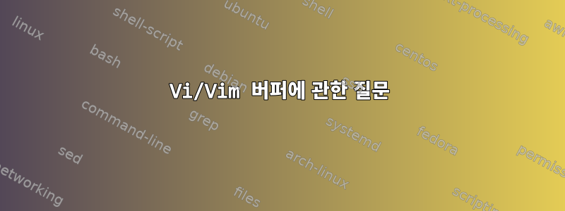 Vi/Vim 버퍼에 관한 질문