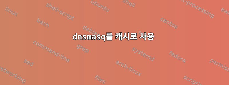 dnsmasq를 캐시로 사용