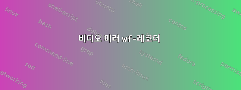 비디오 미러 wf-레코더