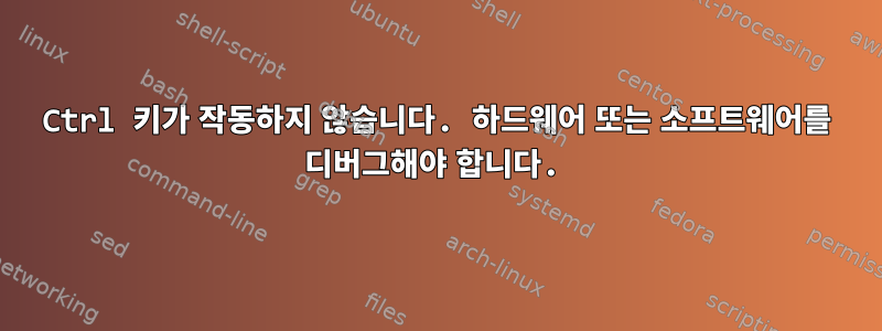 Ctrl 키가 작동하지 않습니다. 하드웨어 또는 소프트웨어를 디버그해야 합니다.