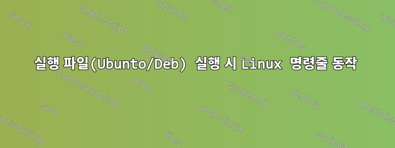 실행 파일(Ubunto/Deb) 실행 시 Linux 명령줄 동작