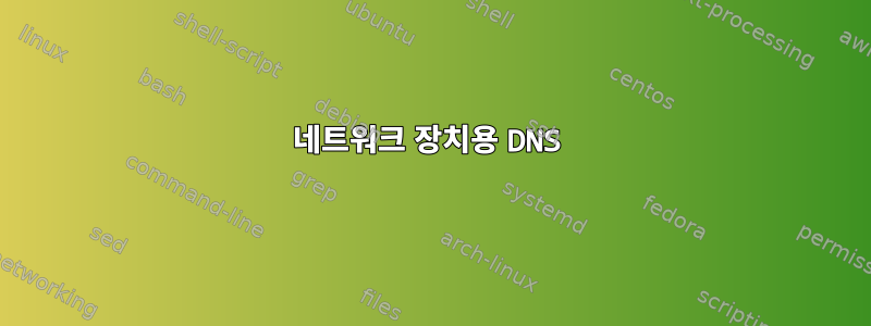 네트워크 장치용 DNS