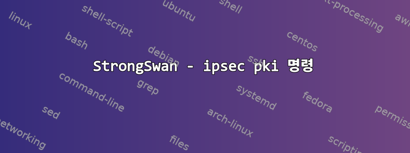 StrongSwan - ipsec pki 명령