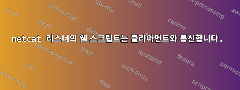 netcat 리스너의 쉘 스크립트는 클라이언트와 통신합니다.