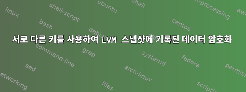 서로 다른 키를 사용하여 LVM 스냅샷에 기록된 데이터 암호화