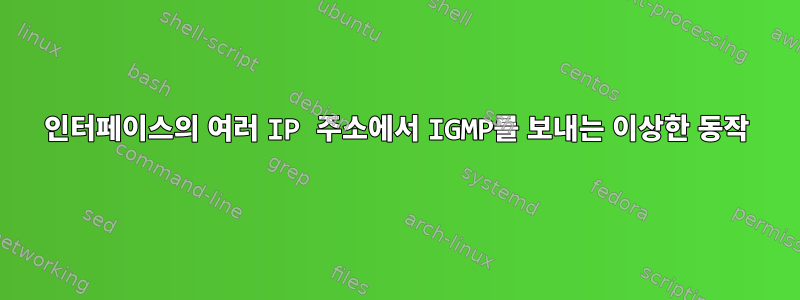 인터페이스의 여러 IP 주소에서 IGMP를 보내는 이상한 동작