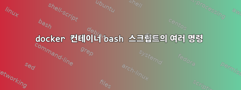 docker 컨테이너 bash 스크립트의 여러 명령