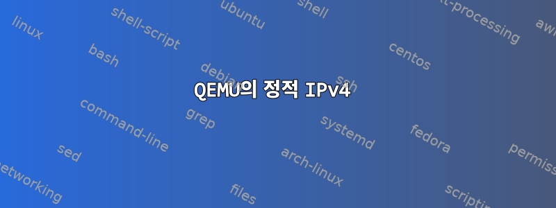 QEMU의 정적 IPv4