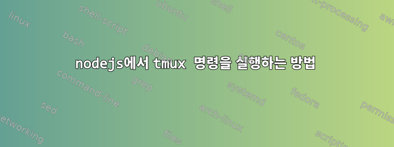 nodejs에서 tmux 명령을 실행하는 방법