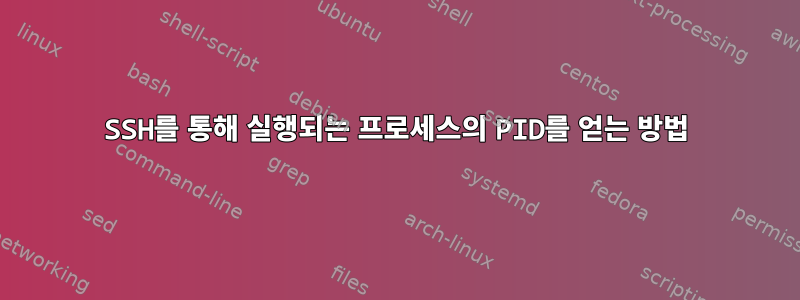 SSH를 통해 실행되는 프로세스의 PID를 얻는 방법