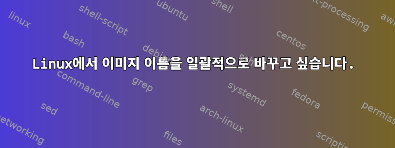 Linux에서 이미지 이름을 일괄적으로 바꾸고 싶습니다.