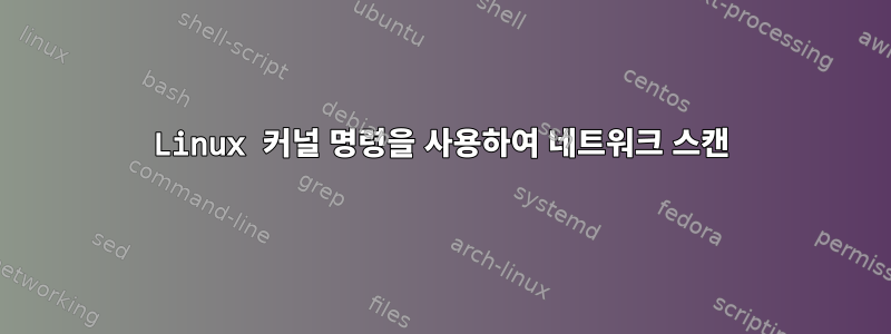 Linux 커널 명령을 사용하여 네트워크 스캔