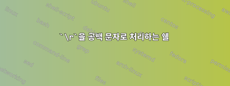 `\r`을 공백 문자로 처리하는 쉘