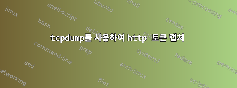 tcpdump를 사용하여 http 토큰 캡처