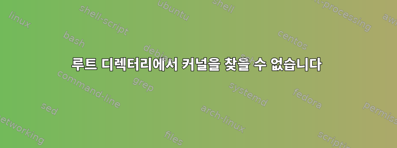 루트 디렉터리에서 커널을 찾을 수 없습니다