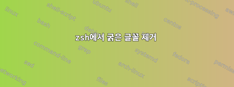 zsh에서 굵은 글꼴 제거