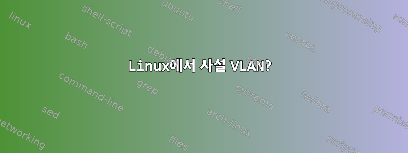 Linux에서 사설 VLAN?