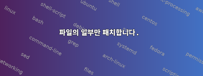 파일의 일부만 패치합니다.