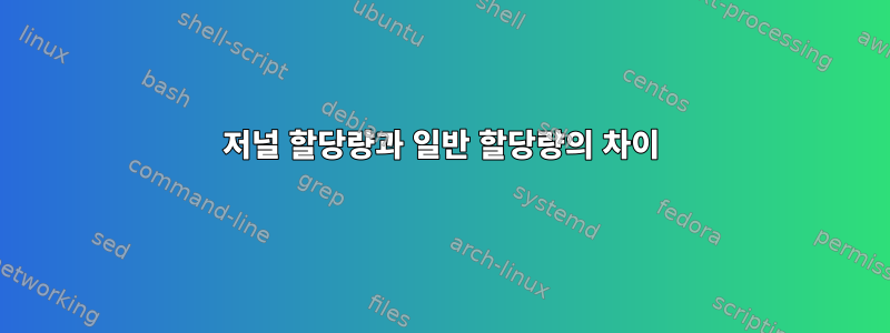 저널 할당량과 일반 할당량의 차이