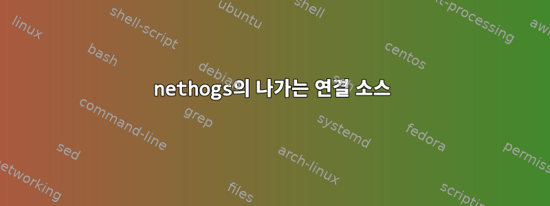 nethogs의 나가는 연결 소스