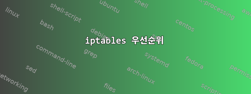 iptables 우선순위