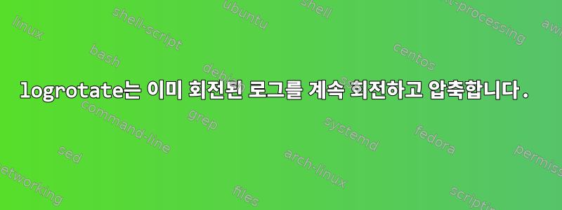 logrotate는 이미 회전된 로그를 계속 회전하고 압축합니다.