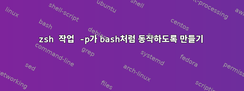 zsh 작업 -p가 bash처럼 동작하도록 만들기