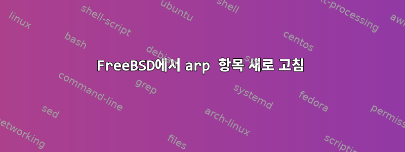 FreeBSD에서 arp 항목 새로 고침