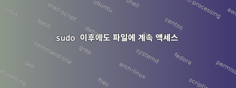 sudo 이후에도 파일에 계속 액세스