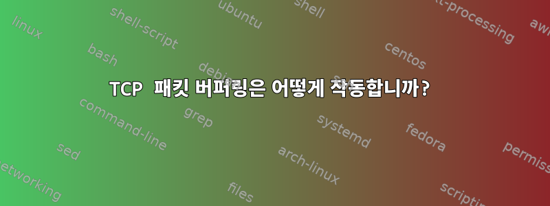 TCP 패킷 버퍼링은 어떻게 작동합니까?