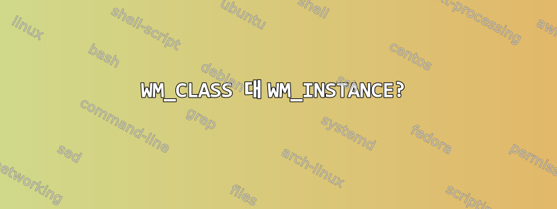 WM_CLASS 대 WM_INSTANCE?