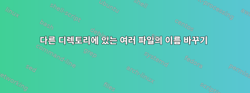 다른 디렉토리에 있는 여러 파일의 이름 바꾸기