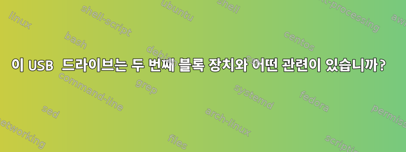 이 USB 드라이브는 두 번째 블록 장치와 어떤 관련이 있습니까?