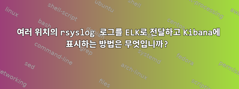 여러 위치의 rsyslog 로그를 ELK로 전달하고 Kibana에 표시하는 방법은 무엇입니까?