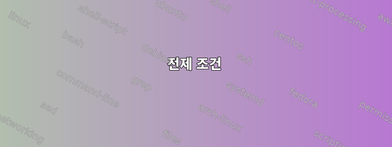 전제 조건