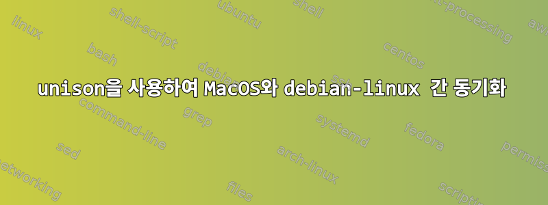 unison을 사용하여 MacOS와 debian-linux 간 동기화